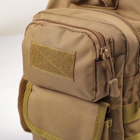 A backpack on one strap "Adventure", khaki-2