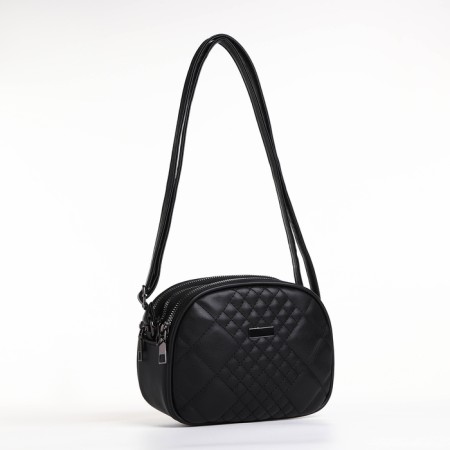 Bag Women's Cross-Bodi with a zipper, black color-3
