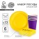 Set of dishes “Happy Birthday”: napkins 20 pcs., Glasses 6 pcs., Plates 6 pcs., Violet
