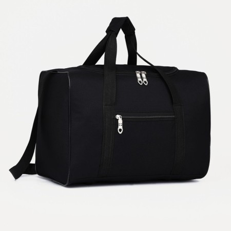 Road bag with lightning, external pocket, long belt, black color
