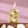 Candle in the cake on the skewer "Almaz", the number "8", gold, 4.5 cm