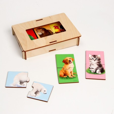 Puzzle double “animals” (puzzle), 12 puzzles, 24 details-4