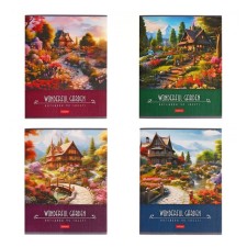 A notebook of 96 sheets in a marvelous garden cage, covered cardboard, matte lamination, embossing, an offset block 65g/m2
