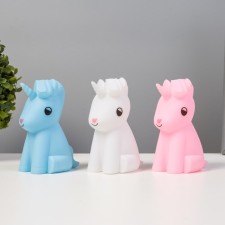 Nightmare cute LED unicorn from batteries mix 6.5x8.5x12 cm Risalux