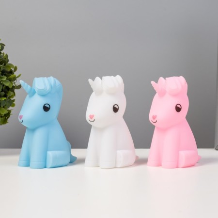 Nightmare cute LED unicorn from batteries mix 6.5x8.5x12 cm Risalux