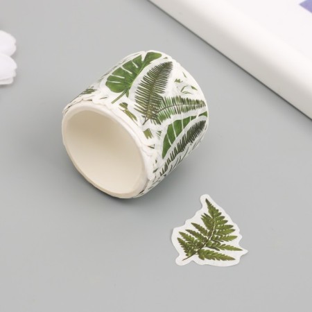 Stick Paper "Tropical sheets" d = 3 cm 100 pcs in a roll 3.5x3.5 cm-3