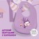 Bibslate for feeding "owl" silicone with pockets, purple color