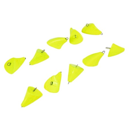 Cargo of a bullet-exentric painted pissy Yaman 10 pcs., 36 g, yellow-3