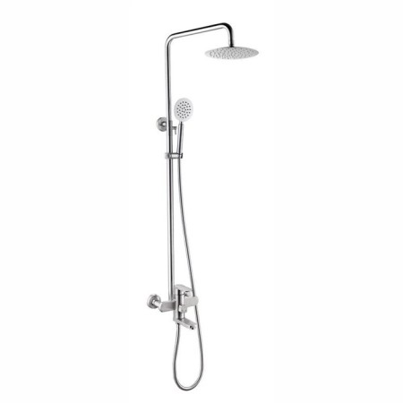 The shower system Fashun A52401, pour 102 mm, with a tropical shower, stainless steel, satin