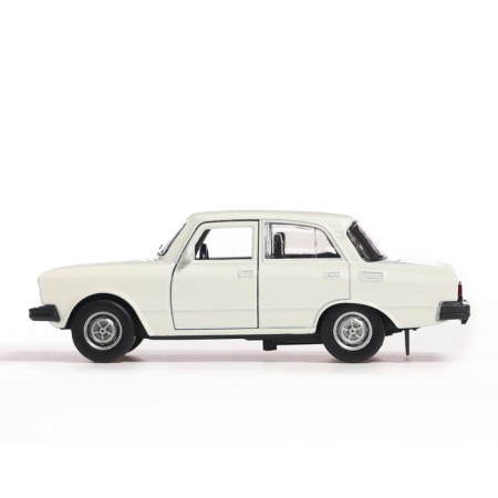 Metal machine "Moskvich - 2140SL", inertia, 12.5 cm, white-2