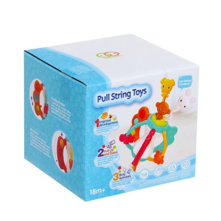 Developing toy "Funny animals", with tactile rubber bands-12