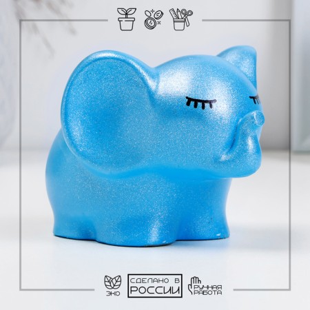 Cashpo Figure "Sleeping Elephant" Blue, 8cm