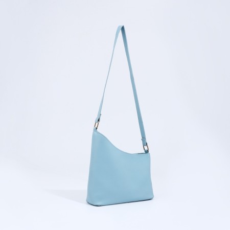 Bag Cross-Bodi with a zipper, blue color-2