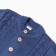 Combineson children with a hat knitted minaku, height 92-98, blue color