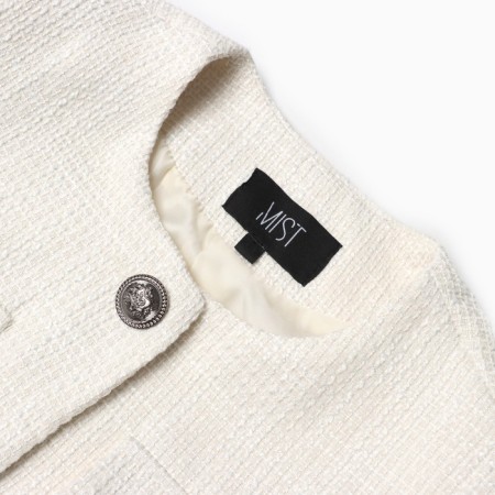 Women's tweed jacket mist r.48, milk-7