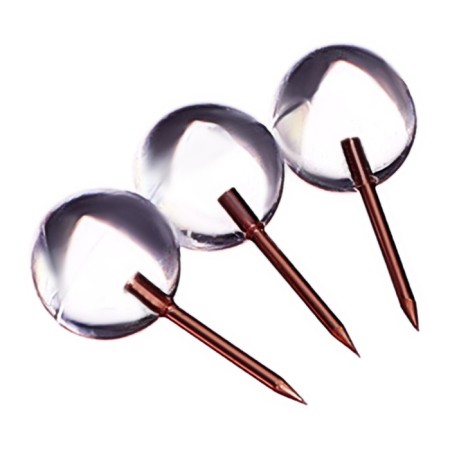 Power buttons transparent with a needle-pink gold 50 pieces in a plastic box 10771135-1