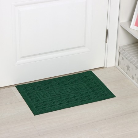 Walcome moisture -free rug without a trim “Welcome. Rombs ", 38 × 58 cm, color mix-9