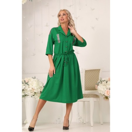 Women's dress, size 42, green color-7