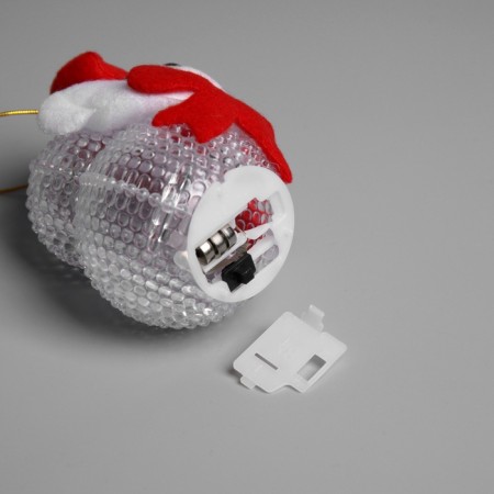 Christmas tree toy "Bear", 10 cm, from batteries, glow of multi (RGB)-2