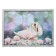 The painting "Swans in flowers" 56*76 cm mix