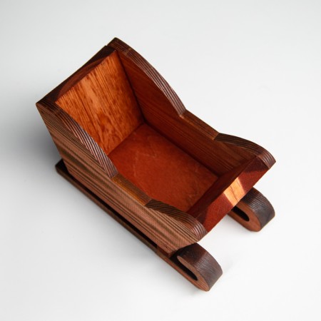 New Year. Wooden Kashpo 20 × 12 × 13 cm "Sanka", branded giving beautifully-3