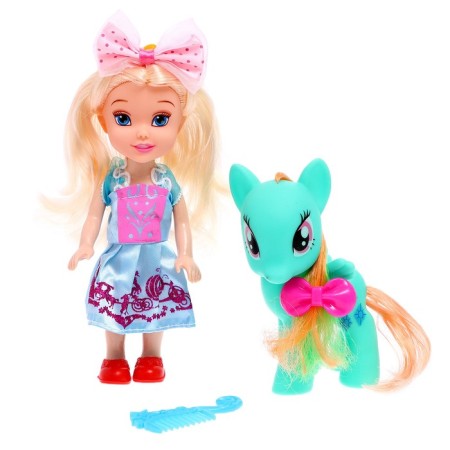 Baby Doll "Sofia" with ponies and accessories, mix-4