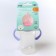 A bottle for feeding, a wide throat, 270 ml, with handles, lilac/pink