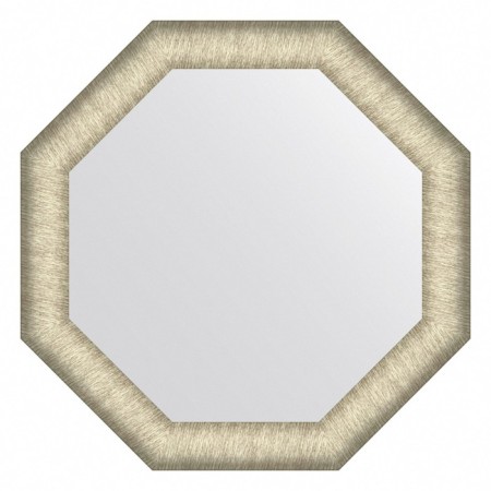 EvoFORM mirror in the baguette frame, 59 mm, 55x55 cm, brushed silver color