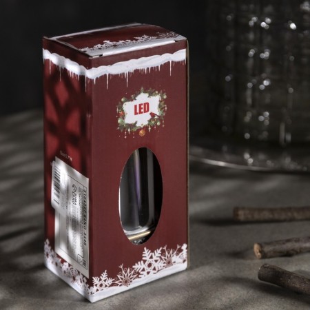 LED figure "Candle in the rotunda" 6.3 × 14 × 6.3 cm, plastic, batteries AG13x3, glow warm white-3