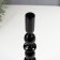 Glass of glass for 1 candle "Marna" black 26.5x9x9 cm