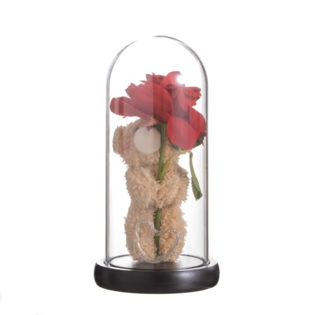 Nightlight "Bear with a rose" LED 3HAAA 10.5x10.5x22cm-6
