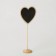 Cretaceous price tag “on the leg” 18 × 7.5, heart, (packaging 10 pcs.), Black color