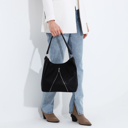 Magic bag "Olivi" with lightning, external pocket, black color-8