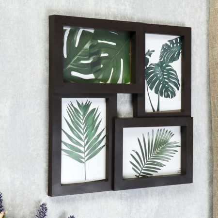 Photo frame-collage "lovely" in 4 photos, wenge (plastic screen)-1