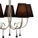 Suspended chandelier Mantra Paola, E14, 5x20W, 532 mm, matte silver color