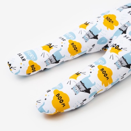 Sliders for the boy "Bear", the color is white/yellow, height 68 cm-1