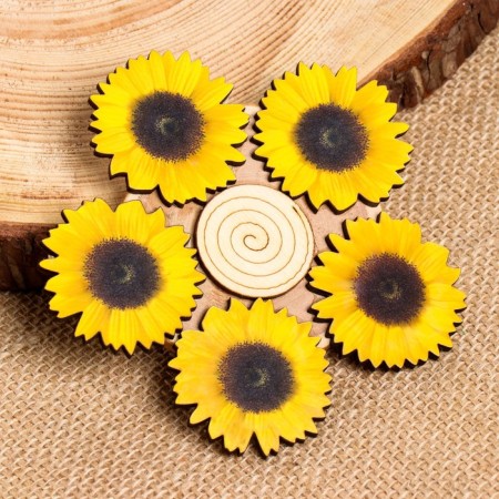 Hot "color sunflower", 12x12cm, juniper