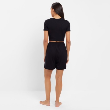 Female set (T -shirt, shorts) minku: Home Collection Black Color, size 48-2