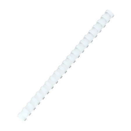Plastic binding springs, D = 25mm, 50 pieces, sewed 180-200 sheets, white/black, Geleos-2