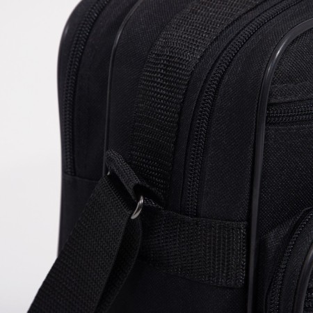 Male bag on lightning, luris, long belt, black color-2