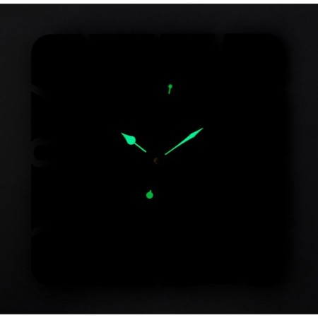 Wall watches of metal "minimalism", silent, 37 x 37 cm, luminous-3