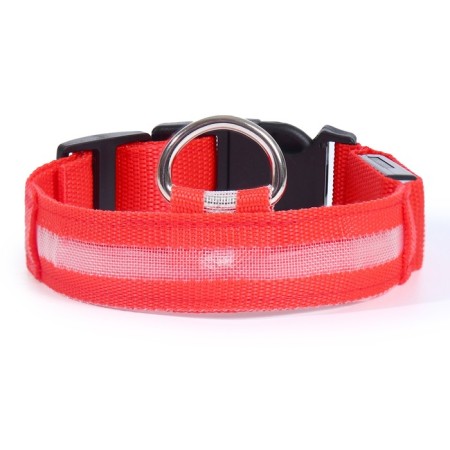 Collar with backlight size S, Osh 35-43 x 2.5 cm, 3 glow modes red-4