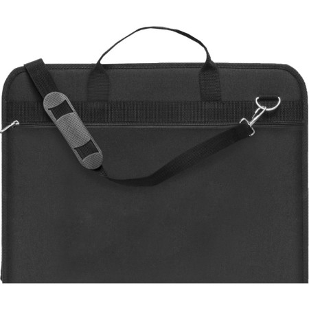 Folder for drawings and drawings for artists A3, 450 x 320 x 30 mm, with handles, frame, textile, with pocket, black, estado