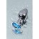 Anal plug with the Toyfa Metal rhinestone, silver, topaz, 7 cm, d = 2.8 cm