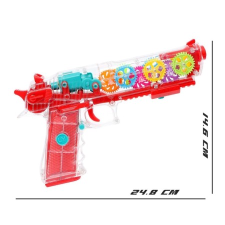 Pistol "Techno", with rotating gears, light, sound-1