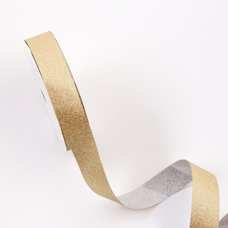 Tape "tiffany" for decor and gifts, gold, 2 cm x 50 m-1