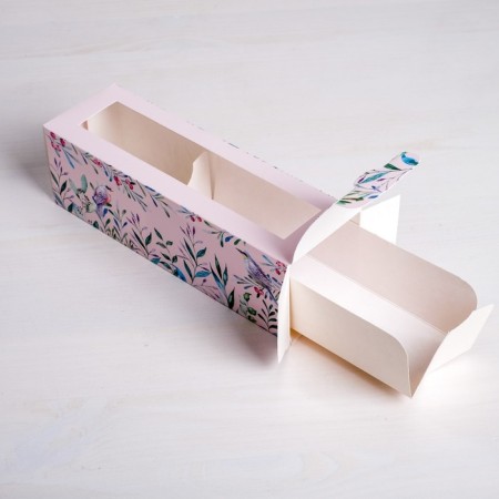 Box for Makarun, confectionery packaging, “for good mood” 18 x 5.5 x 5.5 cm-1