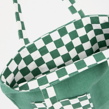 The shoper bag is bilateral, without fastening, outer pocket, green color-3