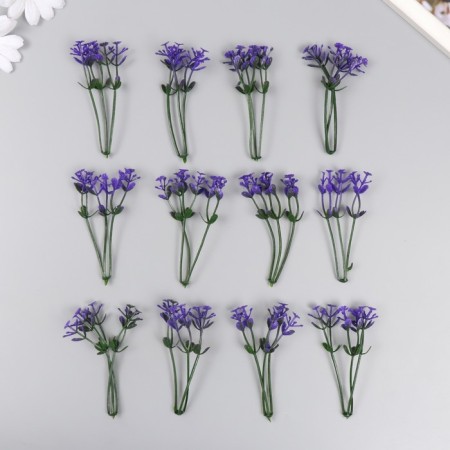 Artificial plant for creativity "celandine" set 12 pcs violet 9 cm