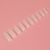 Tips for nail extension, 100 pcs, ballerina shape, short contact zone, container, beige color
